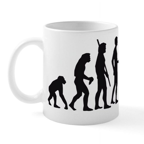 CafePress - Evolution Billard B Mug - 11 oz Ceramic Mug - Novelty Coffee Tea Cup