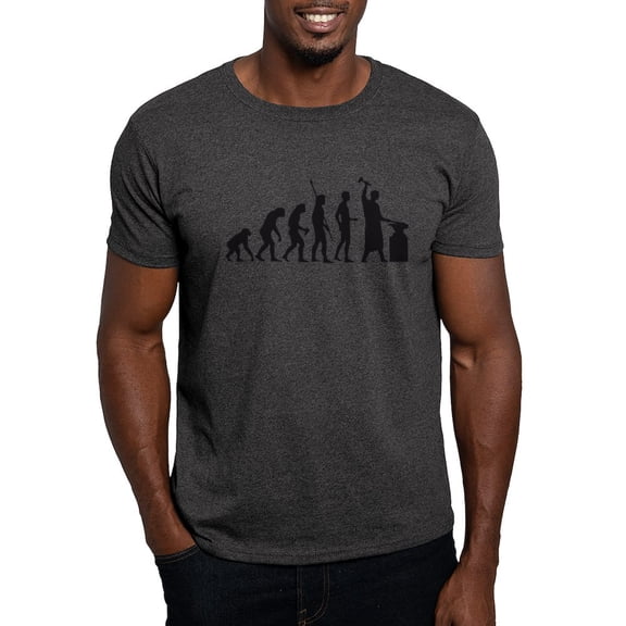 CafePress - Evolution Blacksmith T Shirt - Men's Classic Graphic Cotton T-Shirt
