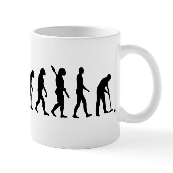 CafePress - Evolution Croquet Mug - 11 oz Ceramic Mug - Novelty Coffee Tea Cup