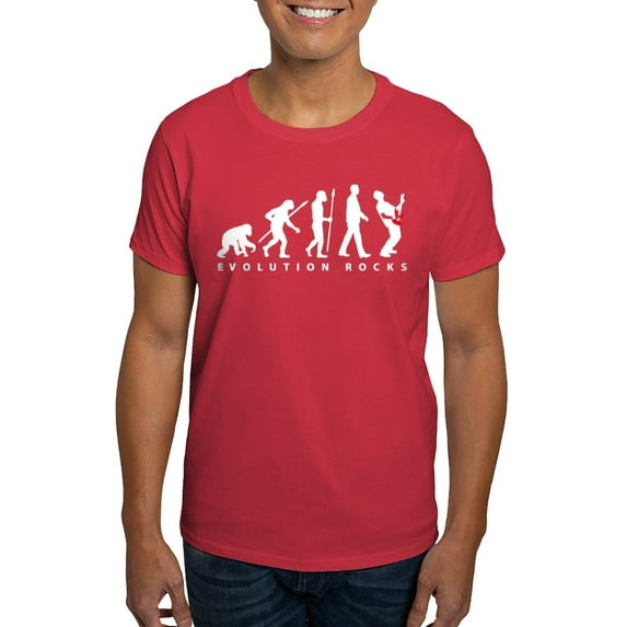 CafePress - Evolution E Guitar Player Dark T Shirt - Men's Classic Graphic Cotton T-Shirt