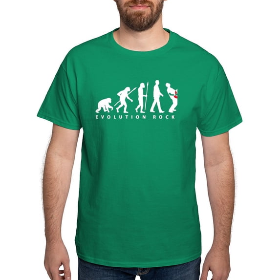 CafePress - Evolution E Guitar Player Dark T Shirt - Men's Classic Graphic Cotton T-Shirt