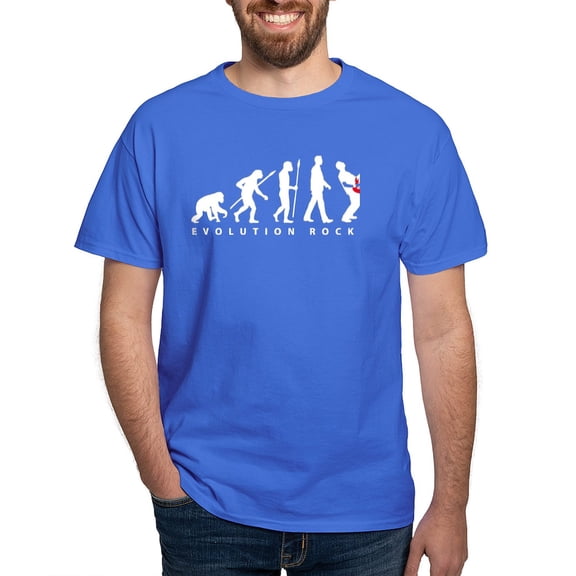 CafePress - Evolution E Guitar Player Dark T Shirt - Men's Classic Graphic Cotton T-Shirt