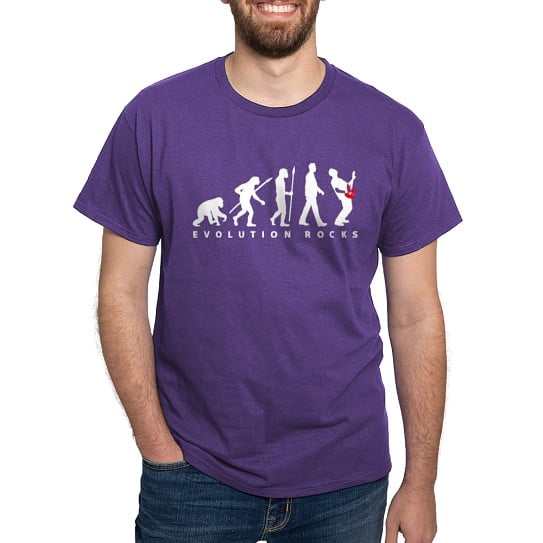 CafePress - Evolution E Guitar Player Dark T Shirt - Men's Classic Cotton T-Shirts