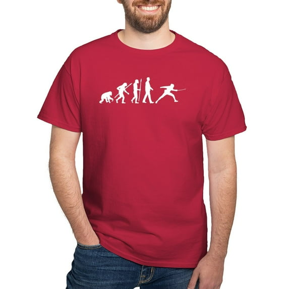 CafePress - Evolution Fencing Dark T Shirt - Men's Classic Graphic Cotton T-Shirt
