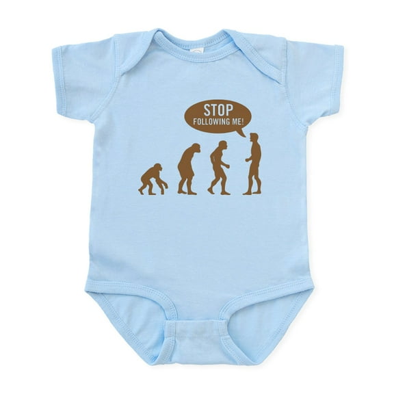 CafePress - Evolution Is Following Me Infant Bodysuit - Baby Light Bodysuit, Size Newborn - 24 Months