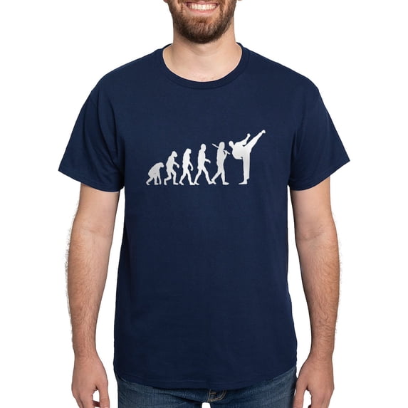 CafePress - Evolution Karate Dark T Shirt - Men's Classic Graphic Cotton T-Shirt