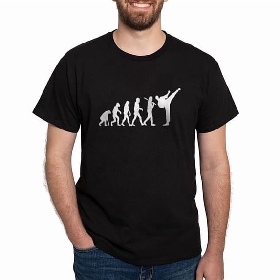 CafePress - Evolution Karate Dark T Shirt - Men's Classic Cotton T-Shirts