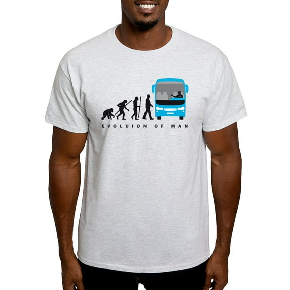 CafePress - Evolution Of Man Bus Driver T Shirt - Men's Classic Graphic T-Shirt