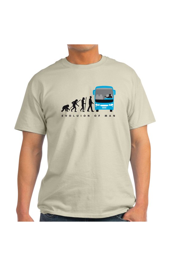 - Evolution Of Man Bus Driver T Shirt - Men's Classic Graphic T-Shirt