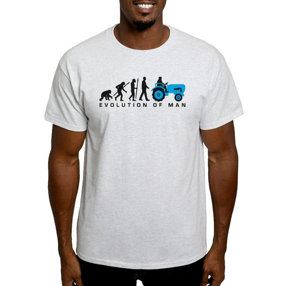 CafePress - Evolution Of Man Farmer With A Tractor T Shirt - Light T-Shirt - CP