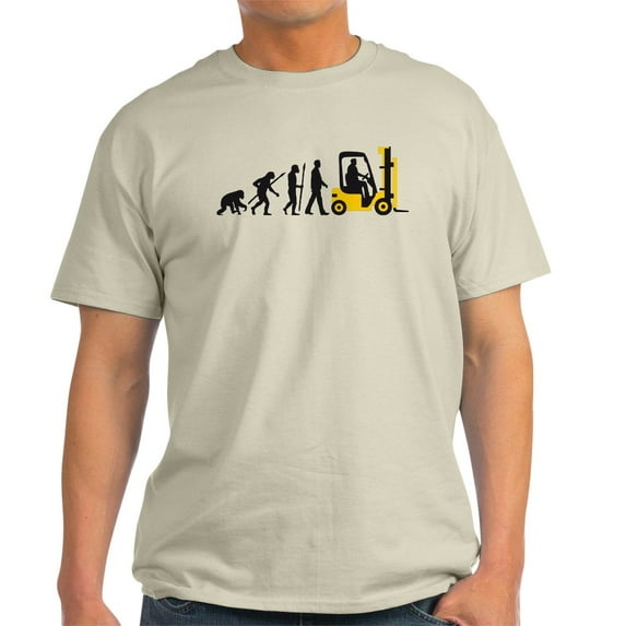 CafePress - Evolution Of Man Forklift Driver T Shirt - Men's Classic Graphic T-Shirt