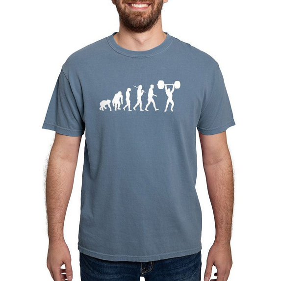 CafePress - Evolution Of Weightlifting T Shirt - Mens Comfort Colors Shirt