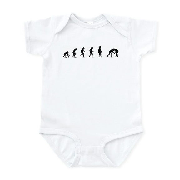 CafePress - Evolution Of Wrestling Infant Bodysuit - Baby Light Bodysuit, Size Newborn - 24 Months