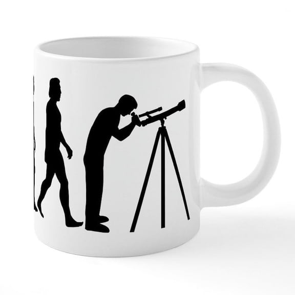 CafePress - Evolution Telescope - 20 Oz White Ceramic Mega Mug