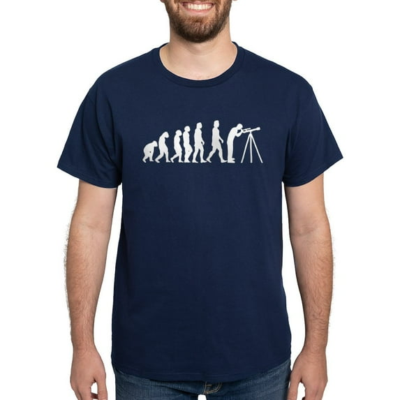 CafePress - Evolution Telescope Dark T Shirt - Men's Classic Graphic Cotton T-Shirt