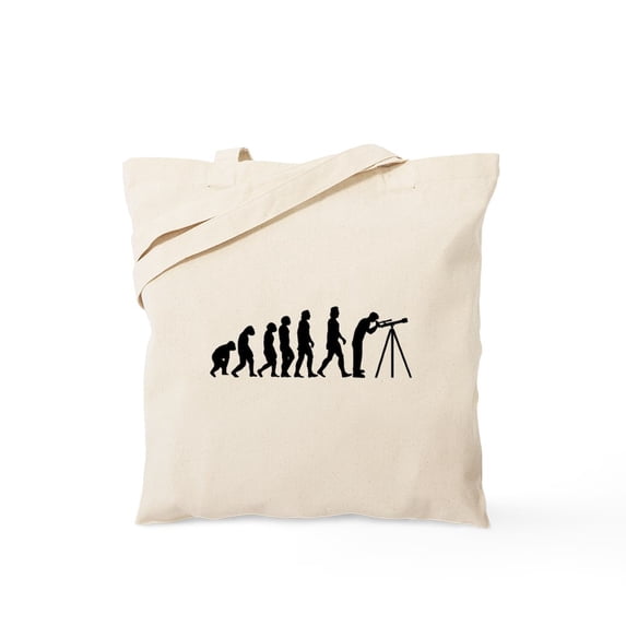 CafePress - Evolution Telescope Tote Bag - Unisex Canvas Tote Bag, Beige, 1-Piece