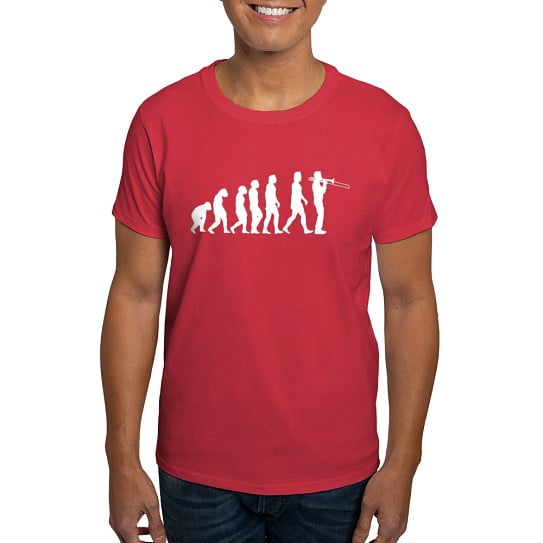CafePress - Evolution Trombone Dark T Shirt - Men's Classic Cotton T-Shirts