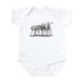 thumbnail image 1 of CafePress - Ewephoric Whisper Lambs BW Body Suit - Baby Light Bodysuit, Size Newborn - 24 Months, 1 of 4