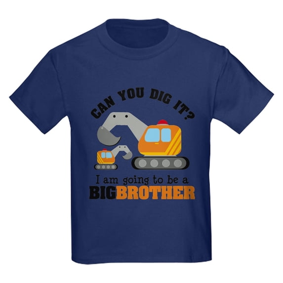 CafePress - Excavator Big Brother To Be T Shirt - Dark T-Shirt Kids XS-XL