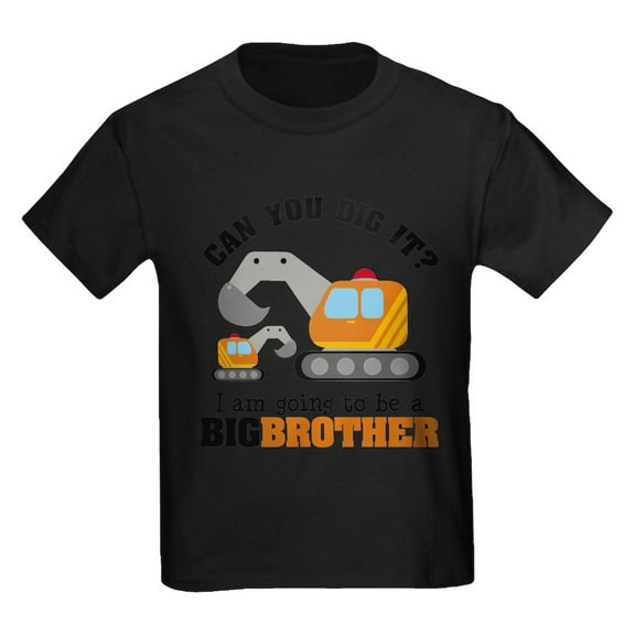 CafePress - Excavator Big Brother To Be T Shirt - Dark T-Shirt Kids XS-XL