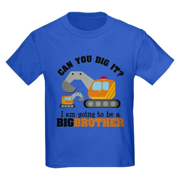 CafePress - Excavator Big Brother To Be T Shirt - Dark T-Shirt Kids XS-XL