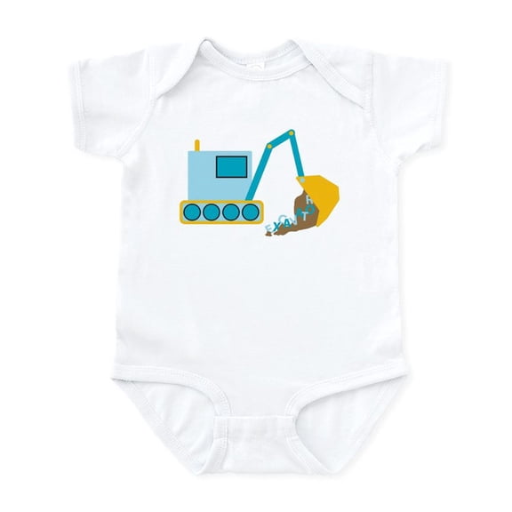 CafePress - Excavator For Red Body Suit - Baby Light Bodysuit, Size Newborn - 24 Months