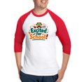 thumbnail image 1 of CafePress - Excited For School T Shirt – Fun & Motivational - Cotton Baseball Jersey, 3/4 Raglan Sleeve Shirt, 1 of 4