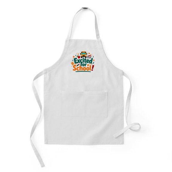 CafePress - Excited For School T Shirt – Fun & Motivational - Kids Apron