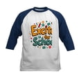 thumbnail image 1 of CafePress - Excited For School T Shirt – Fun & Motivational Kids Baseball T Shirt - Kids Cotton Baseball Jersey, 3/4 Sleeve Shirt, 1 of 4