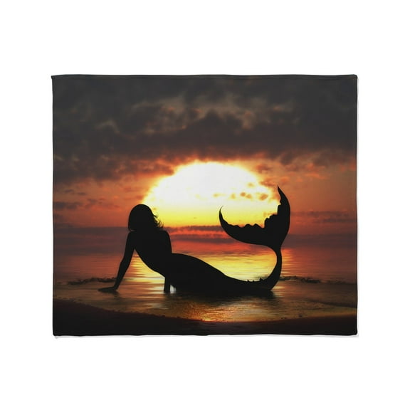 CafePress - Existence Mermaid Throw Blanket Cover - Soft Fleece Throw Blanket, 50"x60" for All Ages