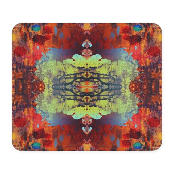 CafePress - Exotic Hipster Orange Batik Mousepad - Non-slip Rubber Mousepad, Gaming Mouse Pad