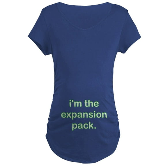 CafePress - Expansion Pack Green (W) Maternity Dark T Shirt - Maternity Dark T-Shirt