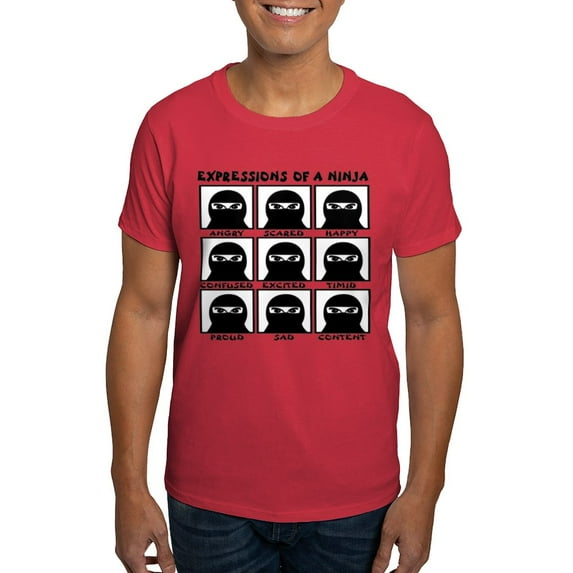 CafePress - Expressions Of A Ninja Dark T Shirt - Men's Classic Graphic Cotton T-Shirt