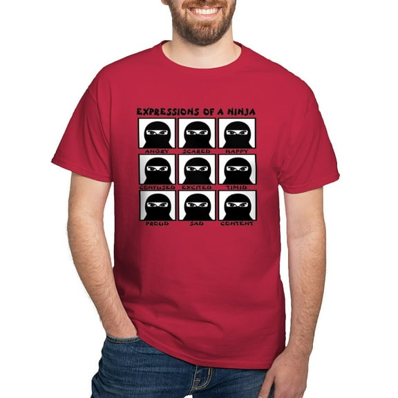 CafePress - Expressions Of A Ninja Dark T Shirt - Men's Classic Graphic Cotton T-Shirt