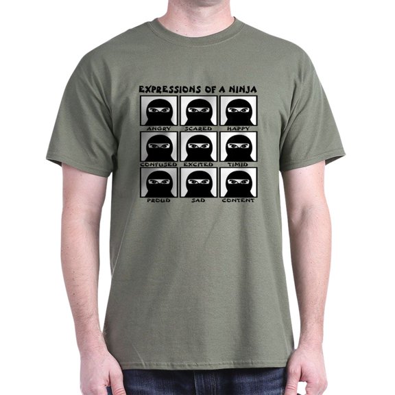 CafePress - Expressions Of A Ninja Dark T Shirt - Men's Classic Graphic Cotton T-Shirt