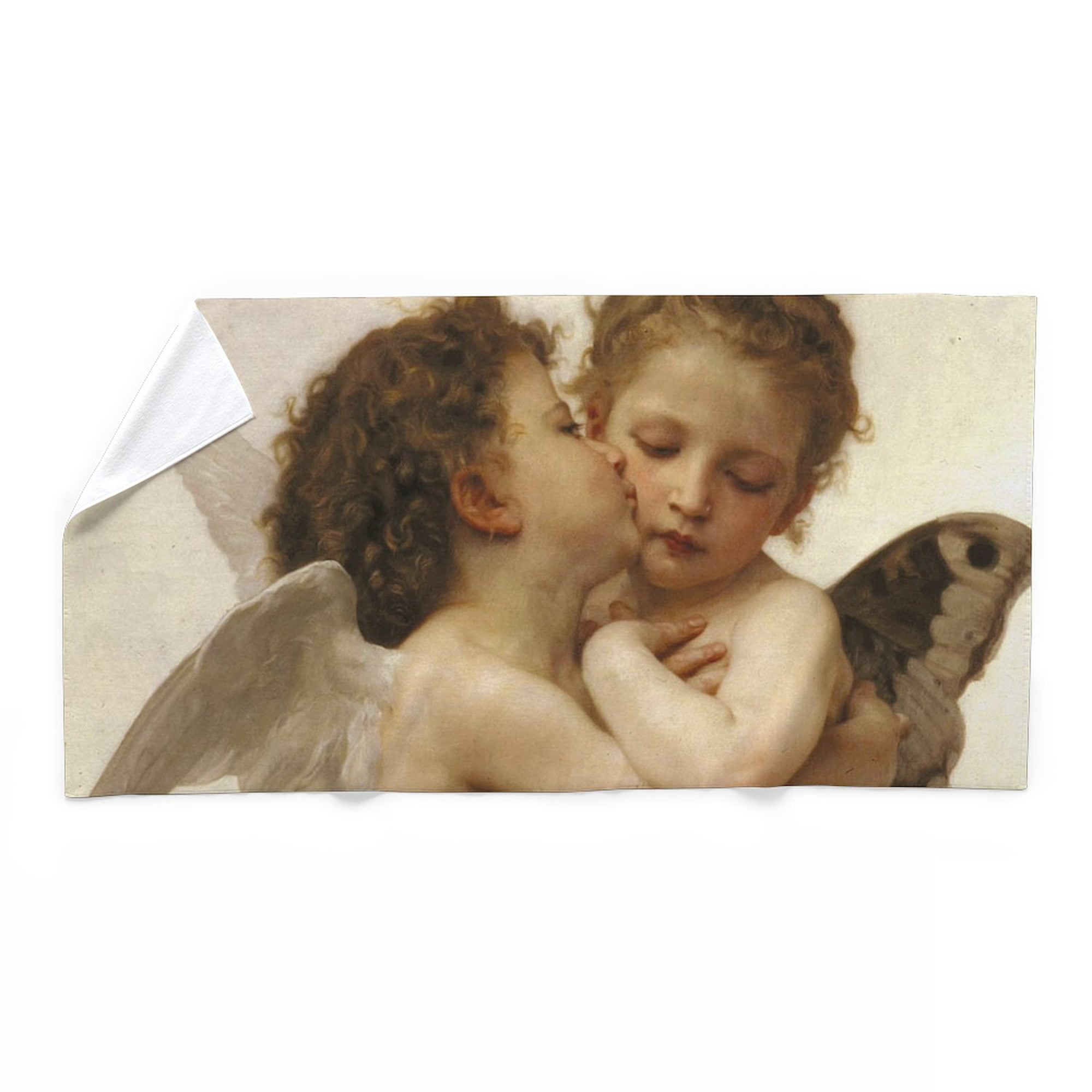 CafePress - Exquisite First Kiss Angels - Large Beach Towel, Soft 30"x60" Towel with Unique Design
