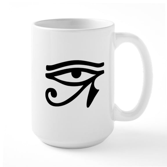 CafePress - Eye Of Horus Ancient Egyptian Symbol Ra Prote Mugs - 15 oz Ceramic Large White Novelty Mug