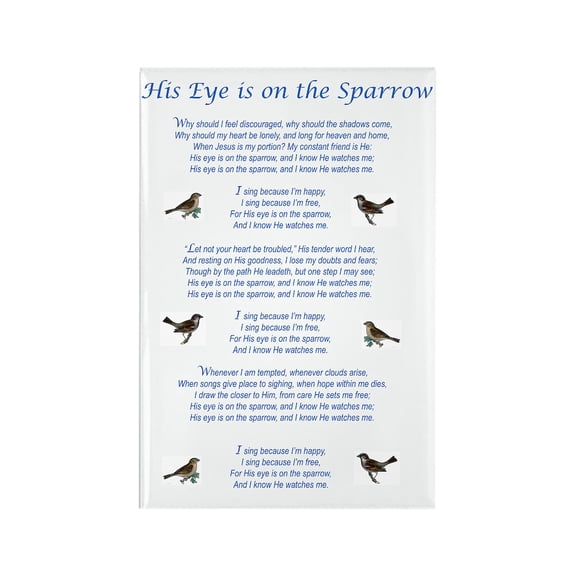 CafePress - Eye On The Sparrow - Rectangle Magnet, 2"x3" Refrigerator Magnet