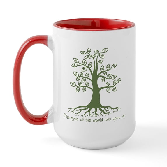 CafePress - Eyes Of The World Large Mug - 15 oz Ceramic Large White Novelty Mug