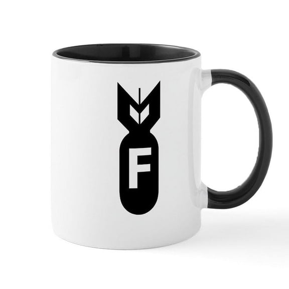 CafePress - F Bomb, F Bomb Mug - 11 oz Ceramic Mug - Novelty Coffee Tea Cup
