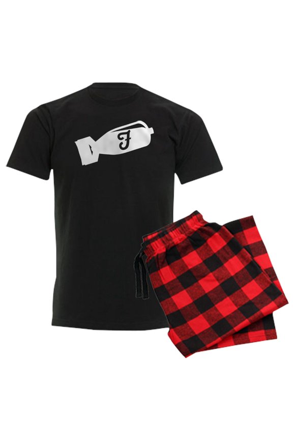 - F Bomb Men's Dark Pajamas - Men's Dark Loose Fit Cotton Pajama Set