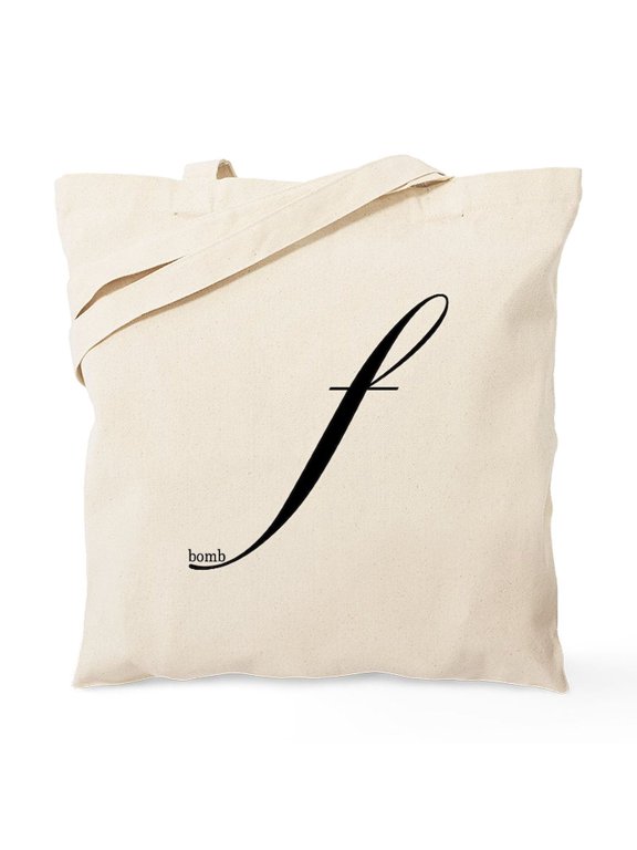 - F Bomb Tote Bag - Unisex Canvas Tote Bag, Beige, 1-Piece