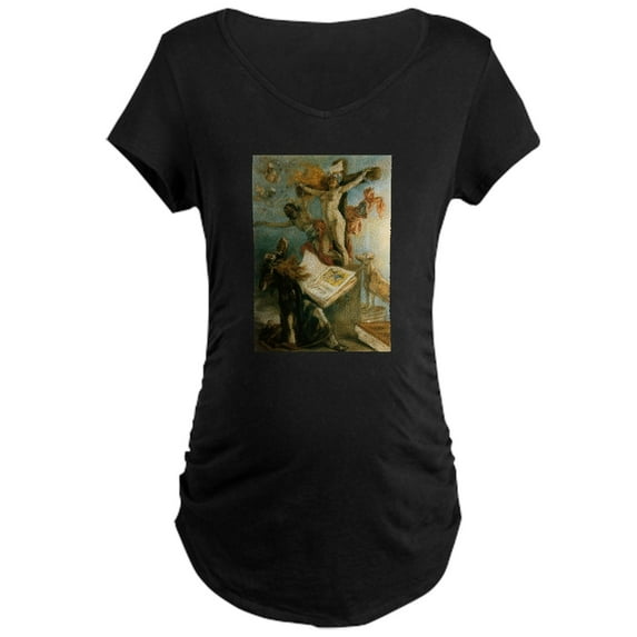 CafePress - Félicien Rops The Temptation Of Saint Anthony Mate - Maternity Dark T-Shirt