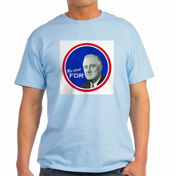 CafePress - FDR CAMPAIGN BUTTON Ash Grey T Shirt - Men's Classic Cotton T-Shirts