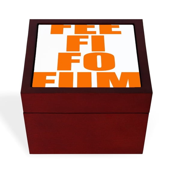 CafePress - FEE FI FO FUM - Keepsake Box, Finished Hardwood Jewelry Box, Velvet Lined Memento Box