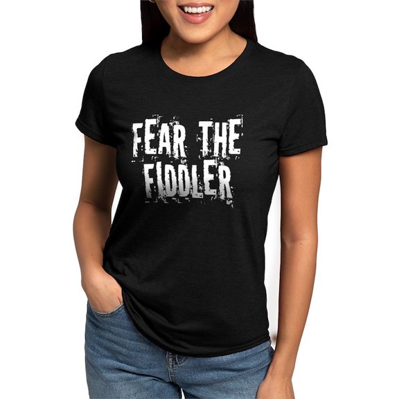 CafePress - FIDDLER WHITE Women's Deluxe T Shirt - Womens Tri-blend T-Shirt