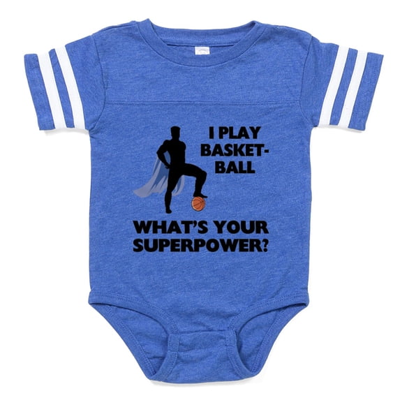 CafePress - FIN Basketball Superpower - Cute Infant Baby Football Bodysuit