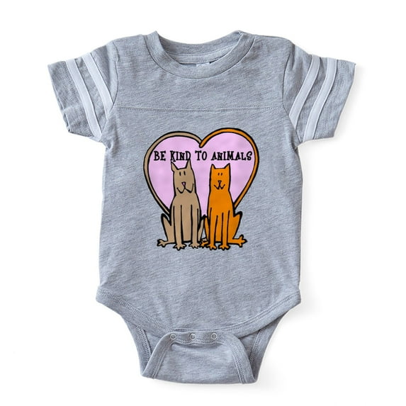 CafePress - FIN Be Kind To Animals - Cute Infant Baby Football Bodysuit