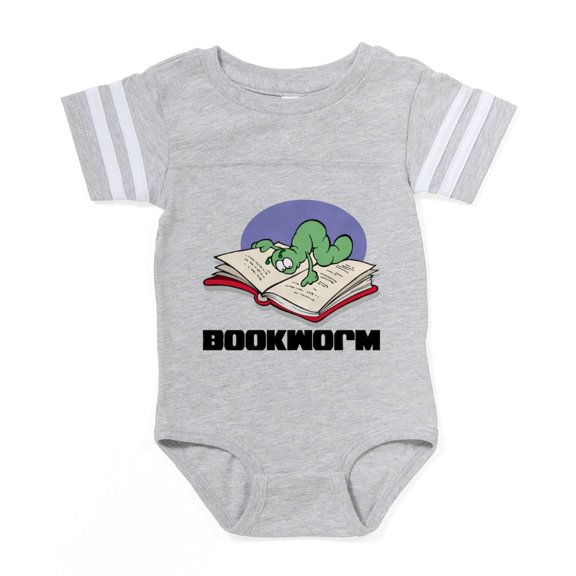 CafePress - FIN Bookworm - Cute Infant Baby Football Bodysuit