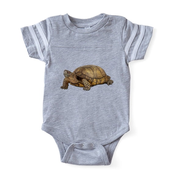 CafePress - FIN Box Turtle - Cute Infant Baby Football Bodysuit